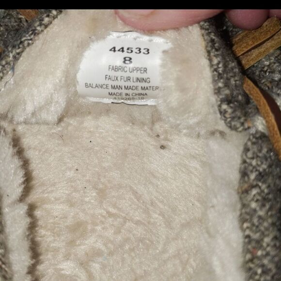 Minnetonka grayish tweed moccasins Sz 8. EUC only worn a few times - Picture 7 of 8